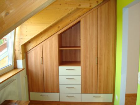 Einbau Dachschrägenschrank Schräge Links