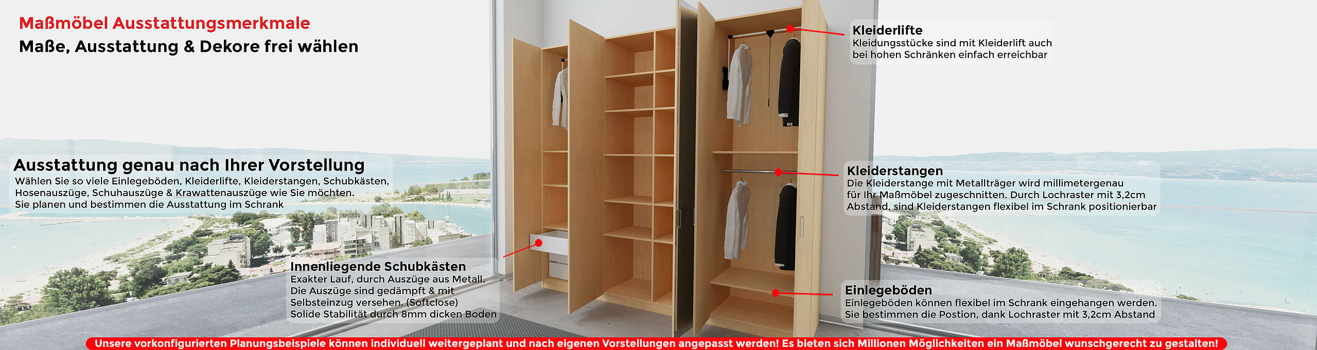 Dachschrägenschrank selber bauen Aussstattung