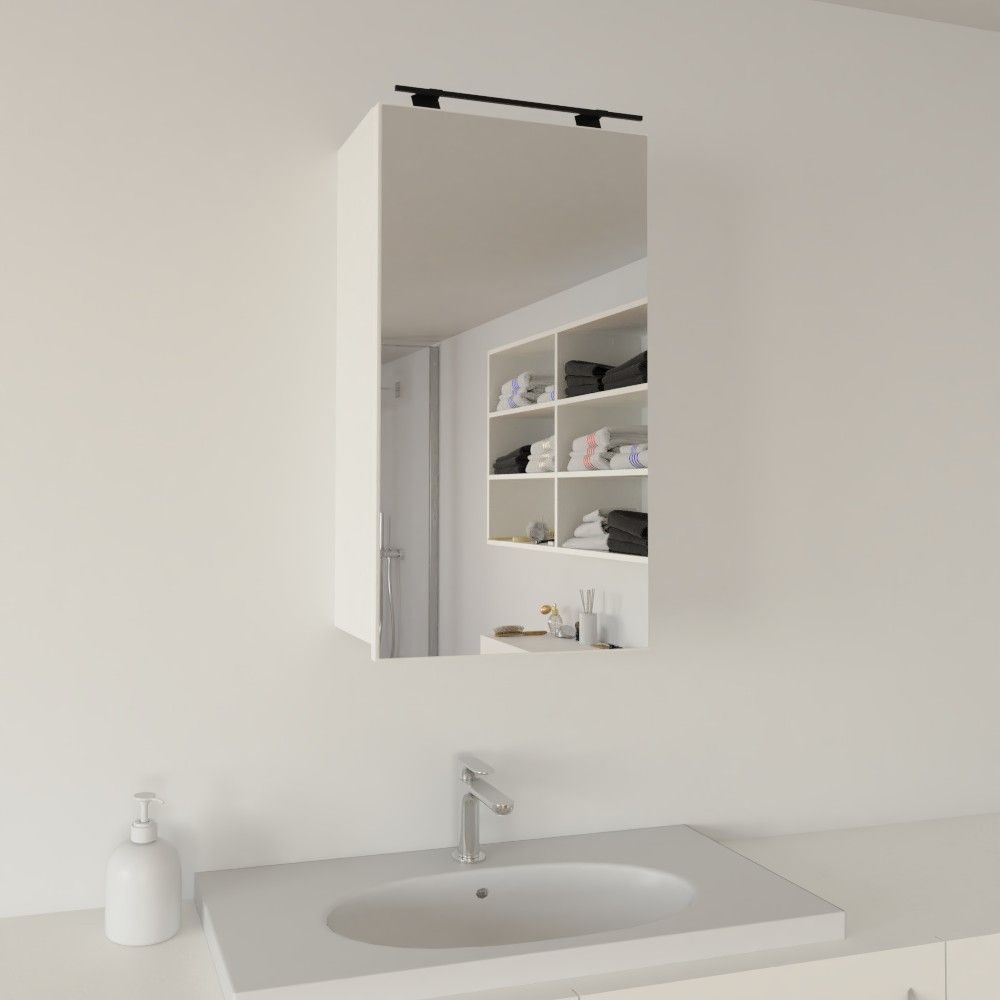 Badezimmer Spiegelschrank nach Maß - 1-Türig - 1 Element mit LED Beleuchtung