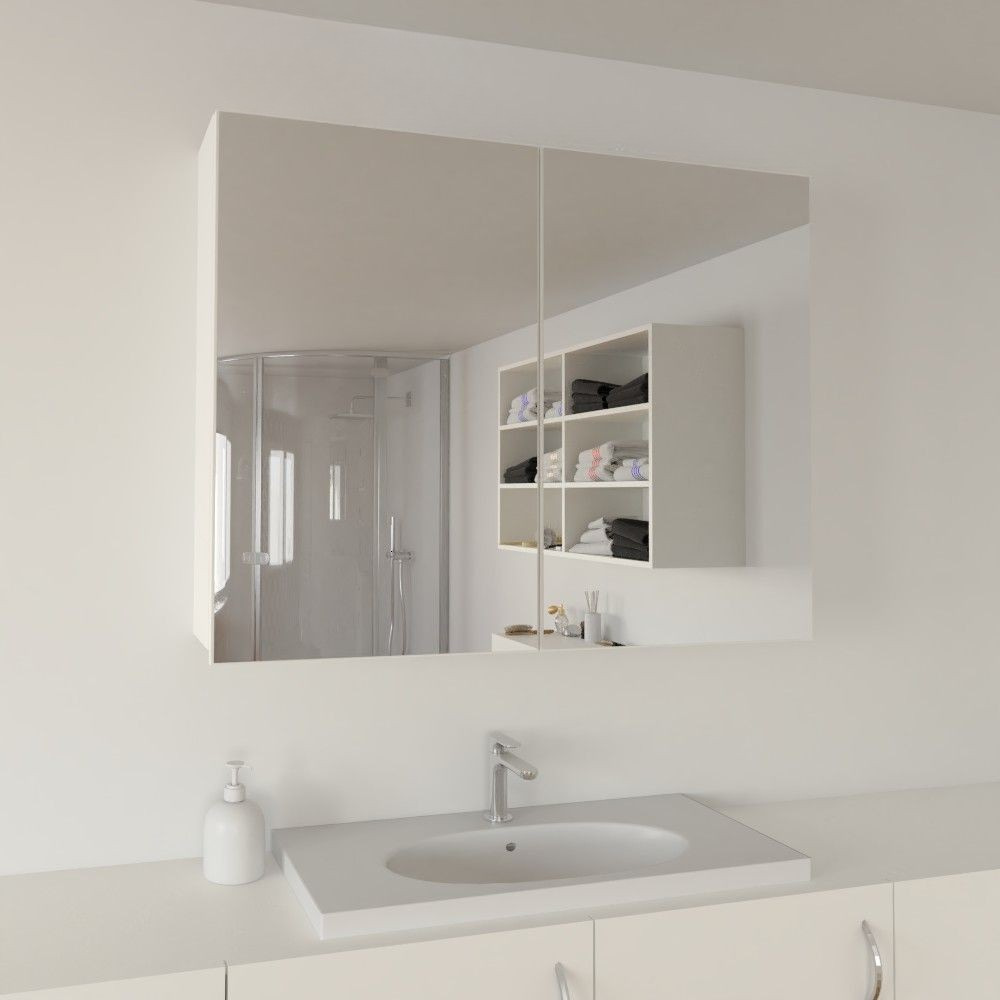 Spiegelschrank Bad, 2 Türen, 1 Element