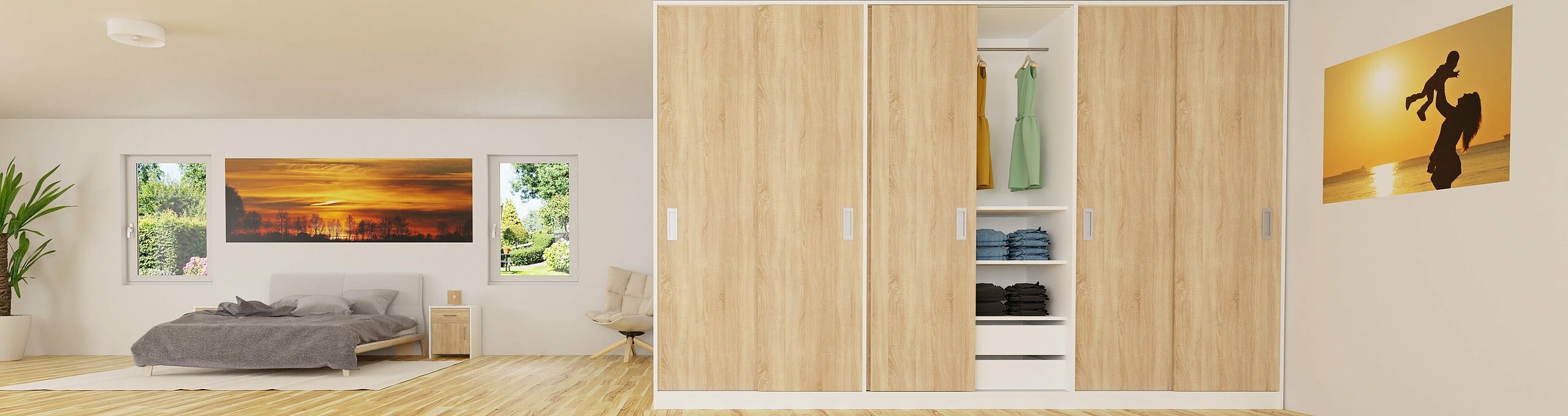 Einbauschrank mit Schiebetüren