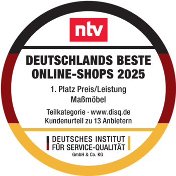 NTV - DISQ Preisträger - 1. Platz Preis/Leistung Maßmöbel