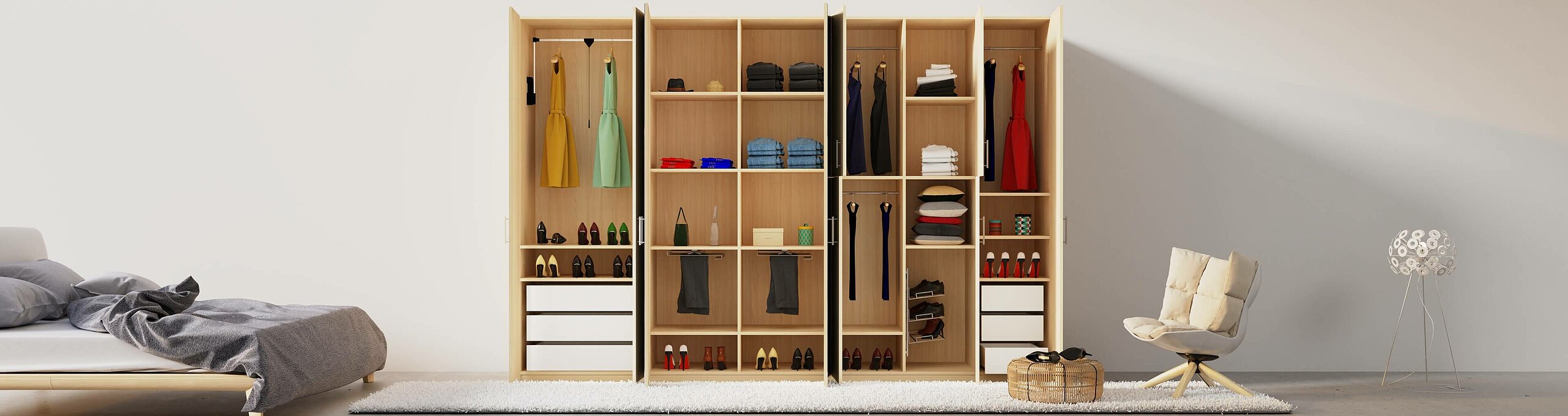 Schrank selbst gestalten mit Ausstattung nach Wunsch