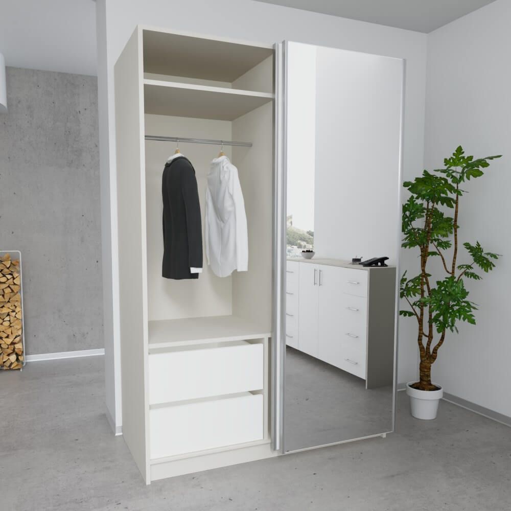 garderobenschrank hellgrau "tiaro"