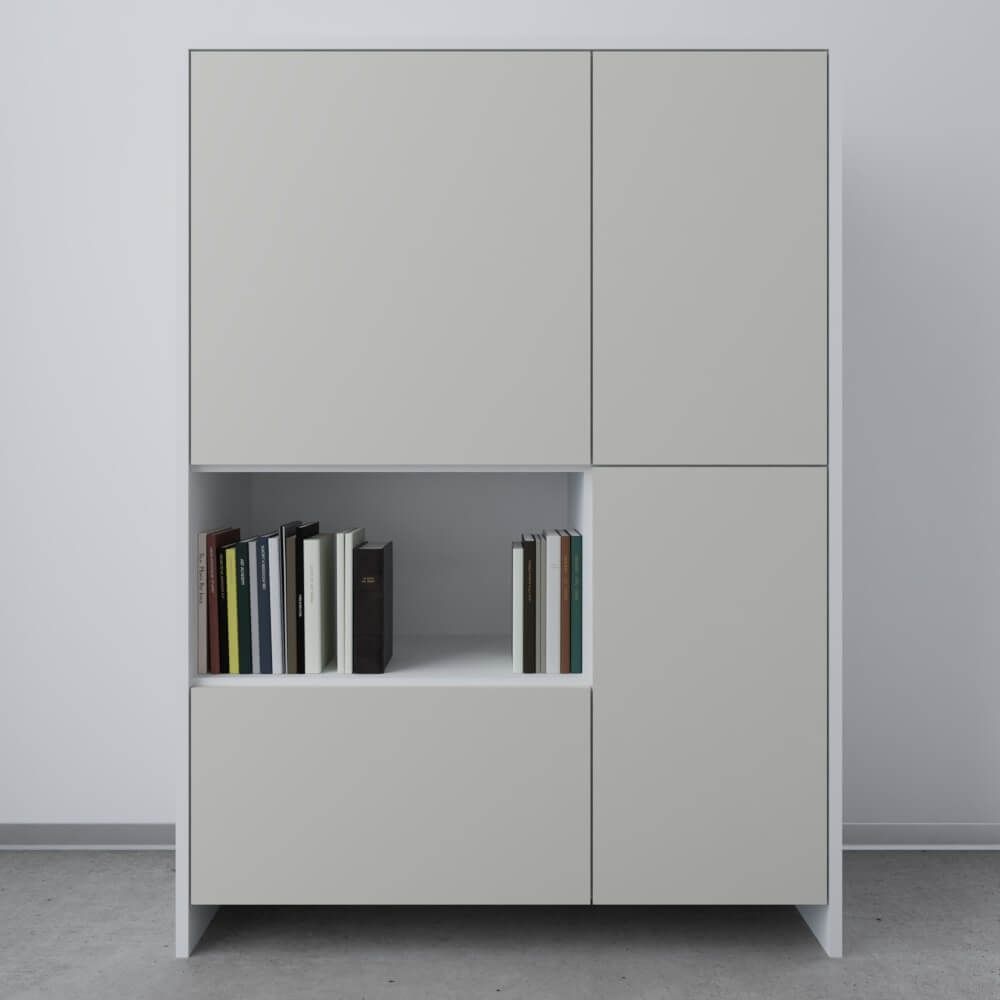 Design Highboard   Weiß 